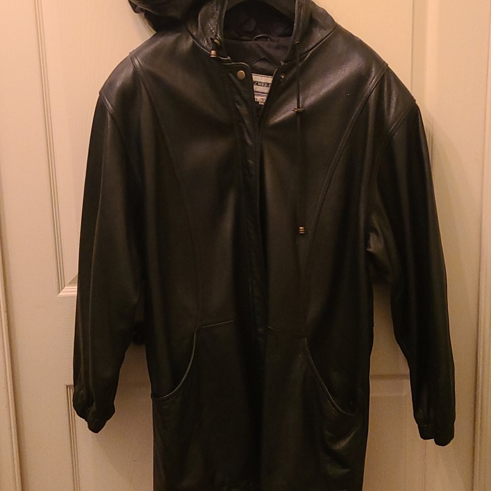 Leather coat